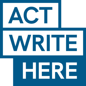 Act Write Here Blue